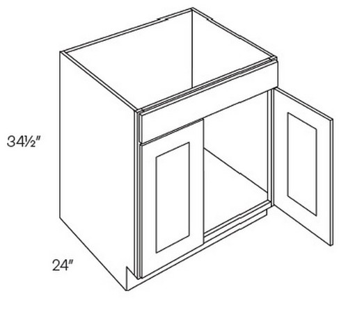 CNC Cabinetry Luxor Misty Grey Kitchen Cabinet - SB24 - 5 Panel Drawer