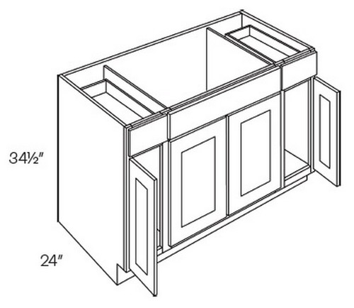 CNC Cabinetry Luxor Harvest Kitchen Cabinet - SB54 - 5 Panel Drawer