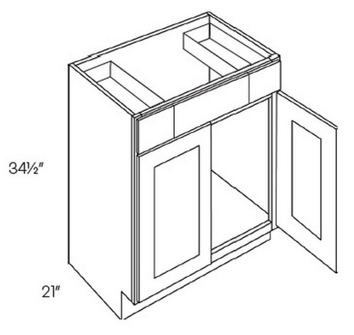 CNC Cabinetry Luxor Harvest Bath Cabinet - VSB42 - 5 Panel Drawer