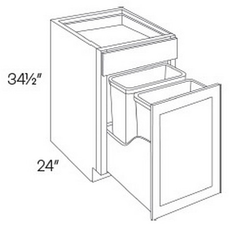 CNC Cabinetry Luxor Espresso Kitchen Cabinet - BWBK18 - 5 Panel Drawer