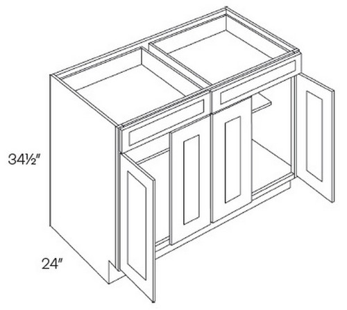 CNC Cabinetry Luxor Espresso Kitchen Cabinet - B33-HA - 5 Panel Drawer
