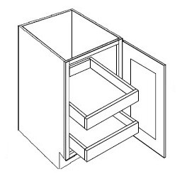 CNC Cabinetry Elegant Plus Evergreen Kitchen Cabinet - B15-FH-POS2