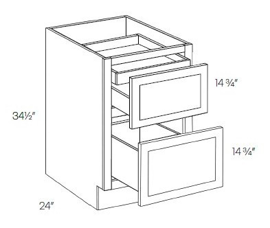 CNC Cabinetry Elegant Plus Jet Black Kitchen Cabinet - DB24-2-POD