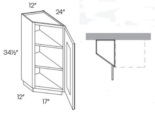 CNC Cabinetry Newport Plus Sage Kitchen Cabinet - BTC2412