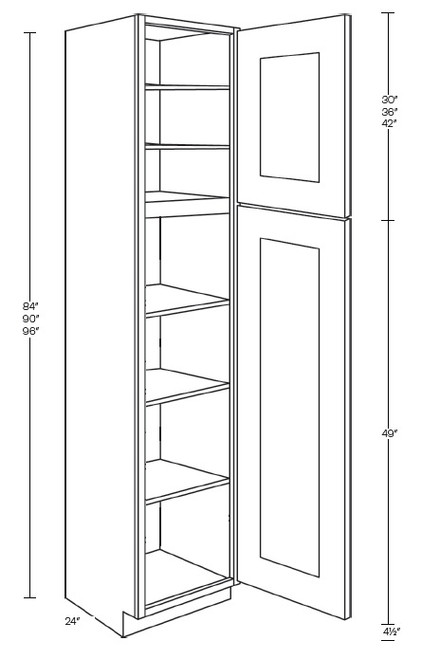 CNC Cabinetry Newport Plus Sage Kitchen Cabinet - UC1524-84