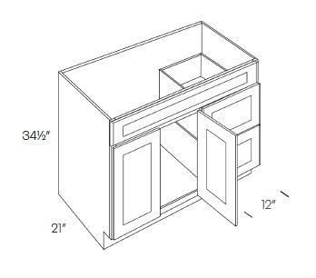 CNC Cabinetry Newport Plus Sage Kitchen Cabinet - V42D
