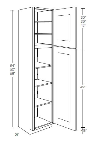 CNC Cabinetry Newport Plus Wheat Kitchen Cabinet - UC1821-84