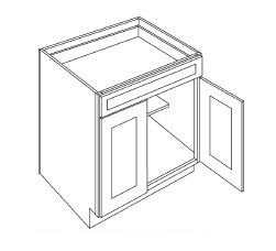 CNC Cabinetry Sydney Plus Sleek White Kitchen Cabinet - B30-SDF