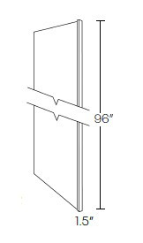 CNC Cabinetry Sydney Plus Sleek White Kitchen Cabinet - UREP1.5x96x30