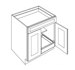 CNC Cabinetry Sydney Plus Linen Kitchen Cabinet - B30-SDF-POS1