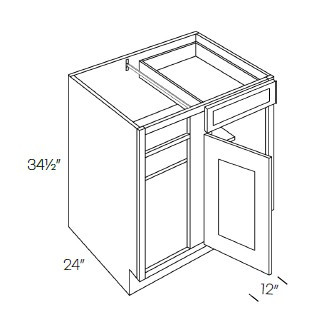 CNC Cabinetry Park Avenue White Kitchen Cabinet - BLB4245