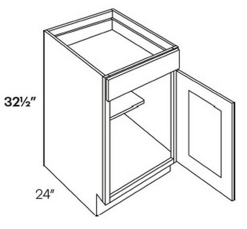 CNC Cabinetry Broadway Graphite Kitchen Cabinet - B18-POS1