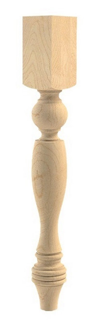 Country French 29.25" Leg Hard Maple 3.75" SQ. X 29.25" H