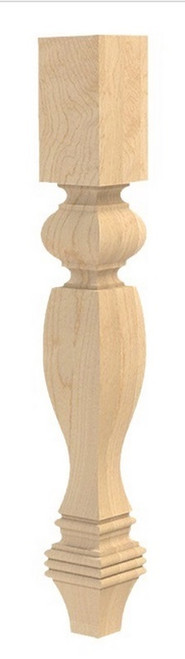 Square Country French 29.25" Leg Hard Maple 3.75" SQ. X 29.25" H