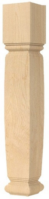 Large Diameter Square English Estate 29.25" Leg Hard Maple 5" SQ. X 29.25" H