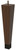 9" Square Tapered Leg with 1" Wrought Iron Ferrule Walnut 1.87" SQ. X 9" H