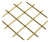 .75" Multi-Crimp Single Diamond Decorative Grille Satin Brass, 18" W x 48" L Sheet 18" W X 48" L