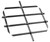 1" Flat Straight Weave Decorative Grille Stainless Look, 18" W x 48" L Sheet 18" W X 48" L