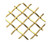 .5" Straight Flat Diamond Decorative Grille Satin Brass, 36" W x 48" L Sheet 36" W X 48" L