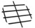 1" Flat Straight Weave Decorative Grille Flat Black, 36" W x 48" L Sheet 36" W X 48" L