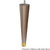 9" Round Tapered Leg with 1" Satin Brass Ferrule Walnut 1.87" Diam. X 9" H