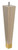 9" Square Tapered Leg with 1" Satin Brass Ferrule Ash 1.87" Square X 9" H