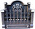 Dagan Industries - Black And Pewter Cast Iron Basket Grate With Fireback - CI920