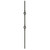 W.M. Coffman - Double Basket Hollow Iron Baluster - Flat Black - 800983