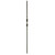 W.M. Coffman - Single Ribbon Hollow Iron Baluster - Flat Black - 801073