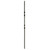 W.M. Coffman - Double Ribbon Solid Iron Baluster - Flat Black - 800583