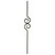 W.M. Coffman - Spiral Scroll Hollow Iron Baluster - Flat Black - 800618
