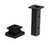 Iron Newel Shoe and Collar Satin Black NC-101-SB