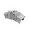House of Forgings - Square Glass Cap Rail Adjustable Angle Fitting Down - 240 Grain Satin Polish - Hollow - AX00.032.311.A.SP