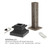 House of Forgings - 16.3.31 Iron Newel Mounting Kit for 1" Square Newels - Satin Black