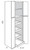JSI Craftsman Amesbury Mist Recessed Kitchen Cabinet WP2484BSCRT-AMR