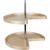 Hardware Resources - 28" Kidney Banded Lazy Susan Set with Twist and Lock Adjustable Pole. - Birch - BLSK228-SET