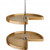 Hardware Resources - 24" Diameter Kidney Wood Lazy Susan Set with Twist and Lock Adjustable Pole. - Birch - LSK224-SET