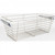 Hardware Resources - Closet Pullout Basket 16"D x 23"W x 11"H. - Satin Nickel - POB1-162311SN