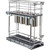 Hardware Resources - 8" Polished Chrome STORAGE WITH STYLE® Metal "No Wiggle" Soft-close Utensil Base Pullout - SWS-UBPO8PC