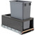 Hardware Resources - Single 35 Quart Metal Drawer Box Soft-close Trashcan Pullout - CAN-MDB5-S35G