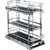 Hardware Resources - 8" Polished Chrome STORAGE WITH STYLE® Metal "No Wiggle" Under Drawer Base Pullout, Preassembled with Soft-close Slides - SWS-DBPO8PC