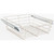 Hardware Resources - Satin Nickel Closet Pullout Basket with Slides 14"D x 17"W x 6"H - POB1-14176SN