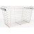 Hardware Resources - Satin Nickel Closet Pullout Basket with Slides 16"D x 29"W x 17"H - POB1-162917SN