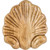 Hardware Resources - PAPL-06RW - Shell Pressed Applique - Rubberwood