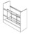 JSI Craftsman Amesbury Mist Recessed Kitchen Cabinet TRAYDIVPO-AMR