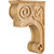 Hardware Resources - CORT-FMP - Hand-Carved Hard Maple Corbel with Fleur de Lis and Scroll Detail Design - Hard Maple