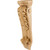 Hardware Resources - CORK-4MP - Low Profile, Large Hard Maple Corbel with Acanthus Detail - Hard Maple