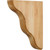 Hardware Resources - CORSM-1RW - Smooth Contour Bar Bracket - Rubberwood