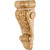 Hardware Resources - CORK-1RW - Low Profile, Small Rubberwood Corbel with Acanthus Detail - Rubberwood