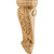 Hardware Resources - CORK-3RW - Low Profile, Medium Rubberwood Corbel with Acanthus Detail - Rubberwood